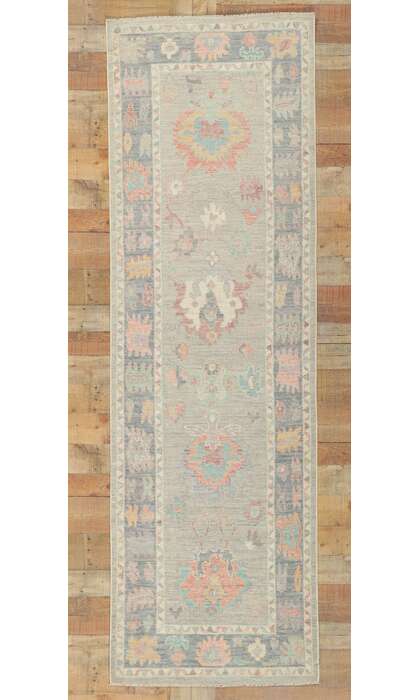 3 x 10 Colorful Oushak Runner 80865