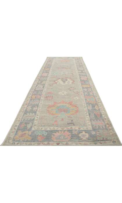 3 x 10 Colorful Oushak Runner 80865