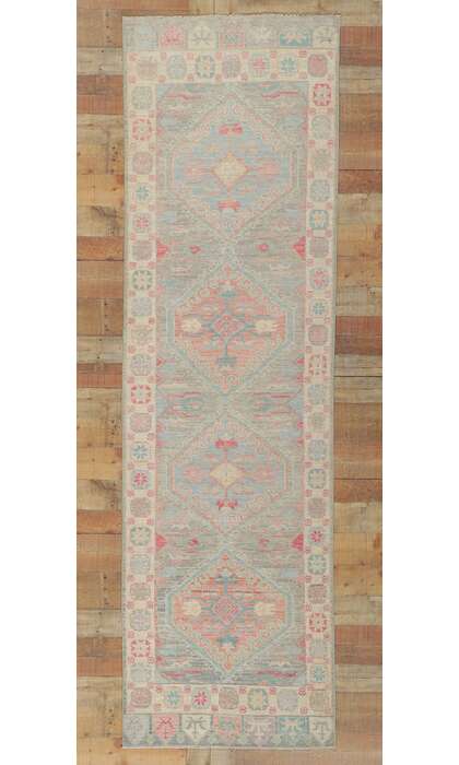 3 x 10 Colorful Oushak Runner 80866