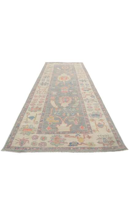 3 x 10 Colorful Oushak Rug Runner 80869
