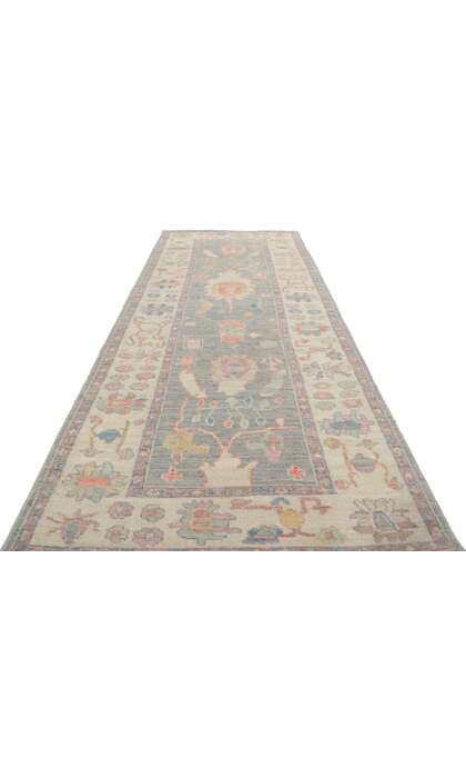 3 x 10 Colorful Oushak Rug Runner 80869
