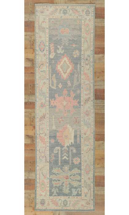 3 x 10 Modern Oushak Rug Runner 80871