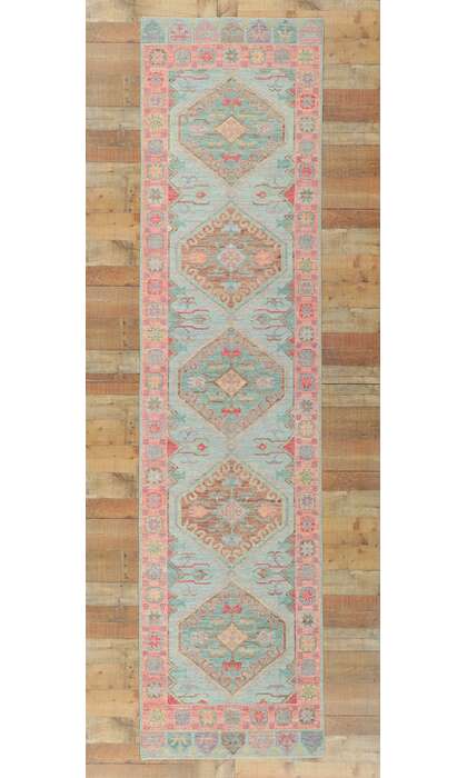 3 x 12 Colorful Oushak Runner 80876