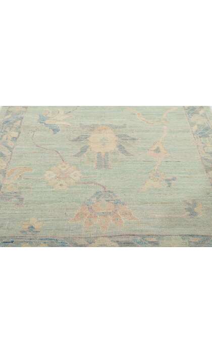 3 x 5 Colorful Light Blue Oushak Rug 80844