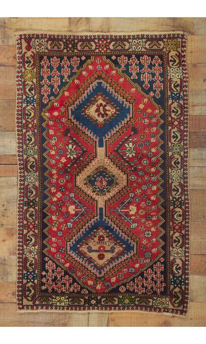 3 x 5 Vintage Persian Shiraz Rug 61131