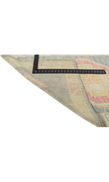 3 x 8 Modern Colorful Oushak Rug 80855