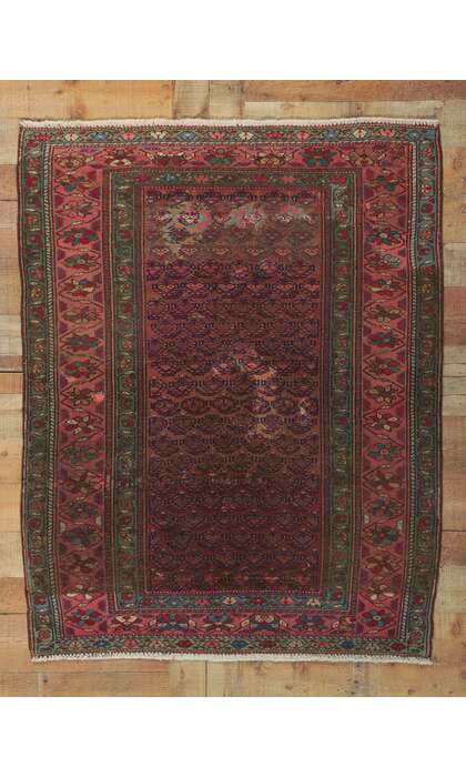 4 x 5 Antique Persian Hamadan Rug 61123