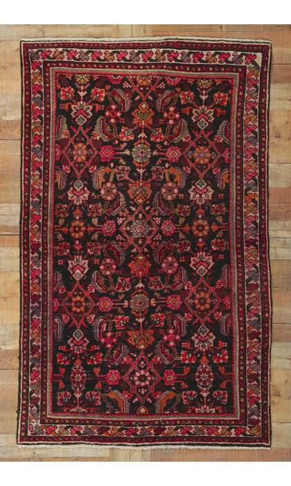 4 x 7 Antique Persian Hamadan Rug 61119