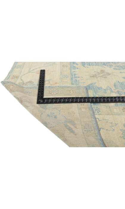 8 x 10 Colorful Blue Oushak Rug 80893