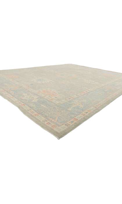 8 x 10 Colorful Pastel Oushak Rug 80894