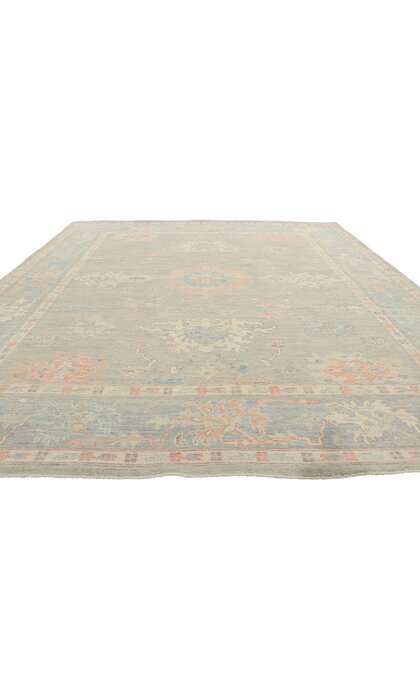 8 x 10 Colorful Pastel Oushak Rug 80894