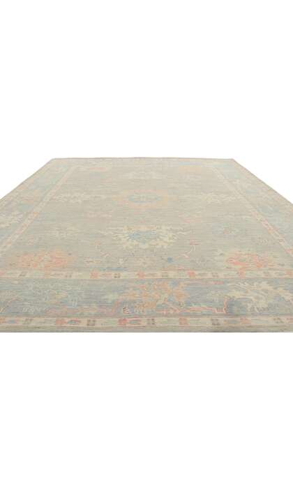 8 x 10 Colorful Pastel Oushak Rug 80894