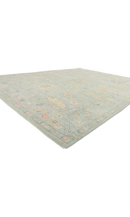 8 x 10 Colorful Pastel Oushak Rug 80895