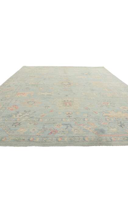 8 x 10 Colorful Pastel Oushak Rug 80895