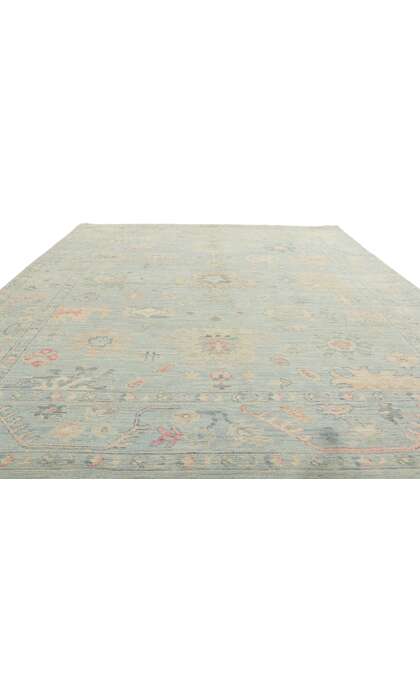 8 x 10 Colorful Pastel Oushak Rug 80895