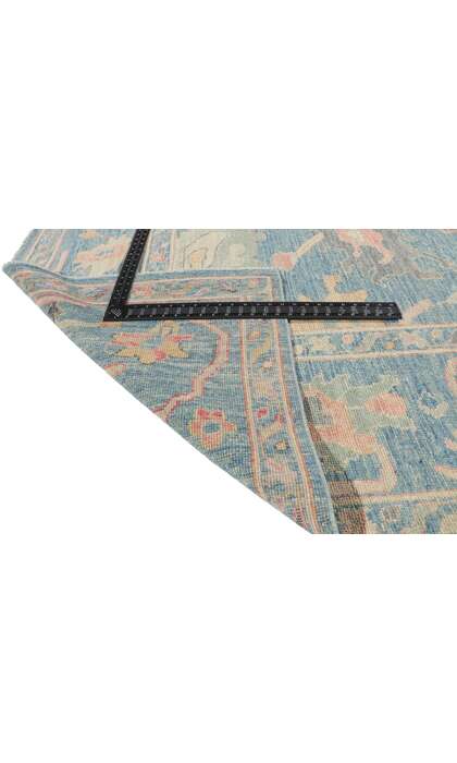 8 x 10 Colorful Blue Oushak Rug 80896