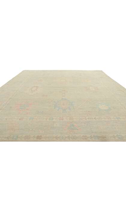8 x 10 Colorful Pastel Oushak Rug 80899