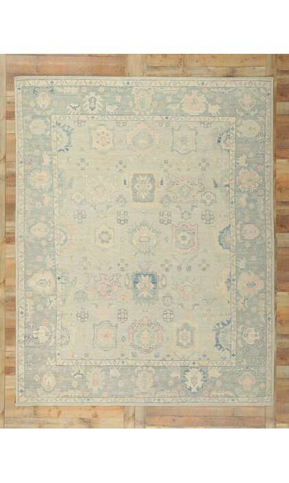 8 x 10 Modern Light Blue Oushak Rug 80900