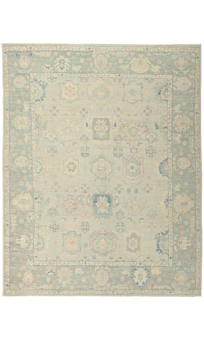 8 x 10 Modern Light Blue Oushak Rug 80900