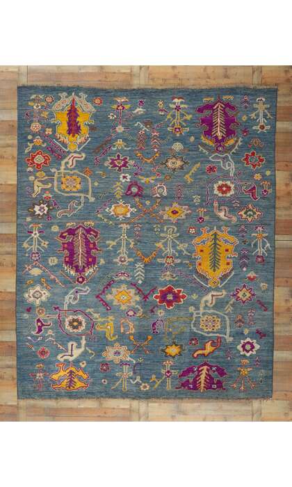 9 x 11 Colorful Oushak Rug 80818