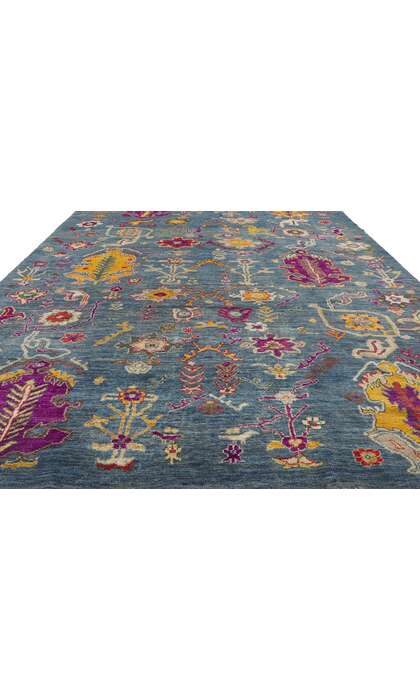 9 x 11 Colorful Oushak Rug 80818