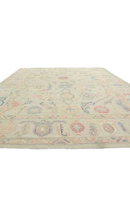 9 x 12 Colorful Modern Oushak Rug 80904
