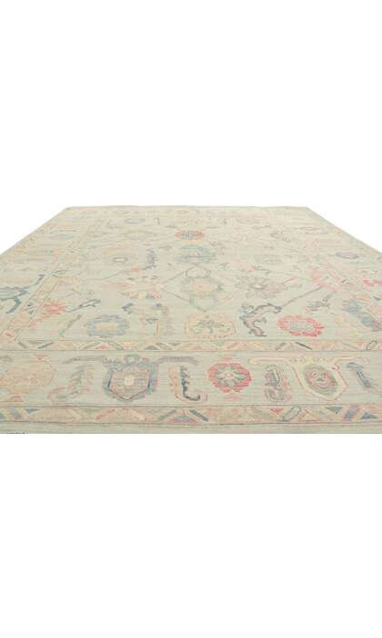 9 x 12 Colorful Modern Oushak Rug 80904