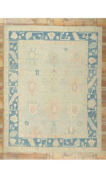 9 x 12 Colorful Oushak Rug 80905 w