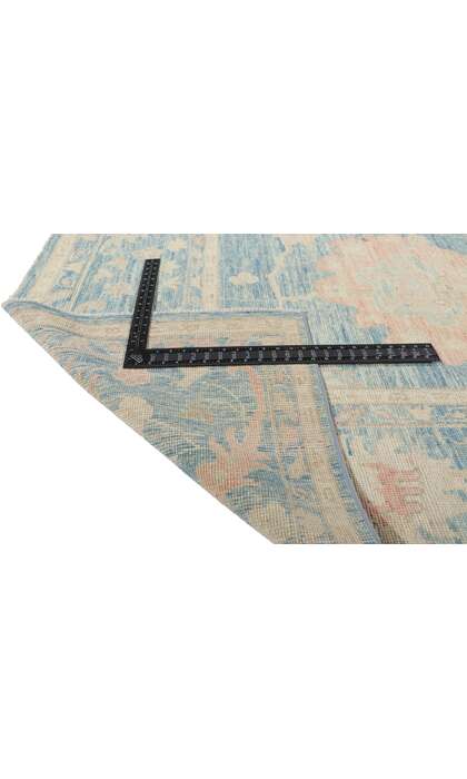 9 x 12 Colorful Blue Oushak Rug 80917
