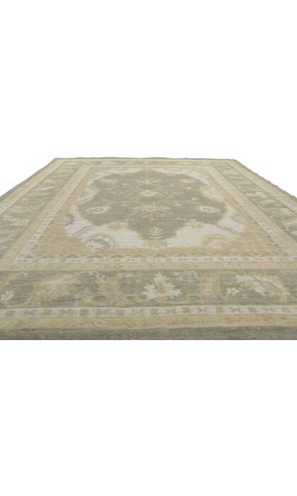 9 x 12 Earth-Tone Oushak Rug 80973