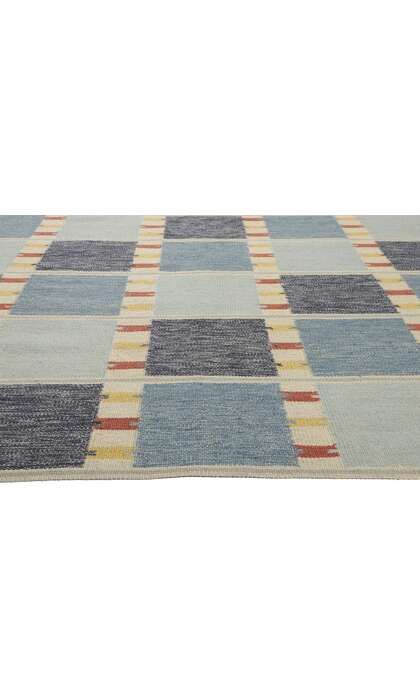 10 x 14 Scandinavian Modern Swedish Inspired Kilim Rug 30853