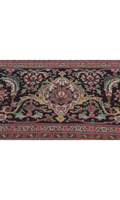 11 x 16 Vintage Persian Tabriz Wool and Silk Rug 78332