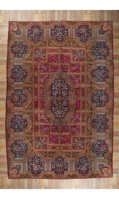 11 x 17 Vintage Persian Lavar Kerman Rug 78342