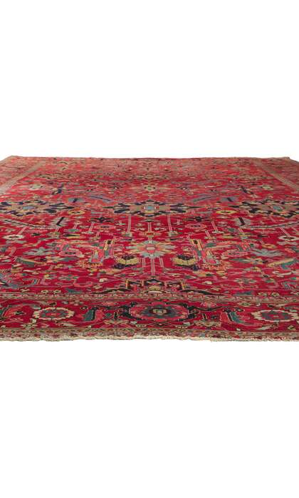 12 x 16 Antique Persian Serapi Rug 78338