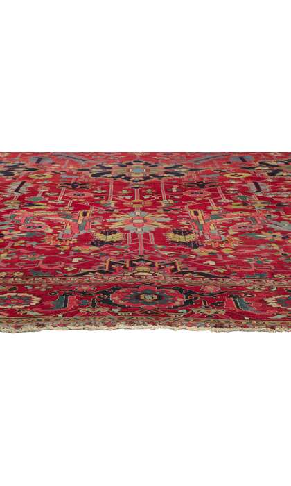 12 x 16 Antique Persian Serapi Rug 78338