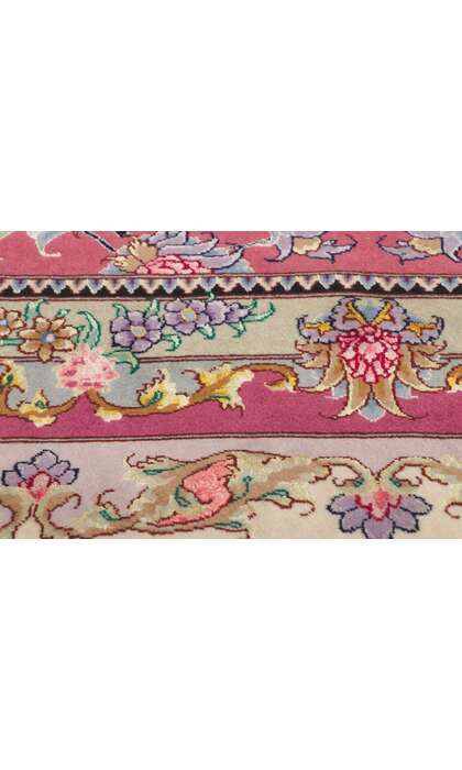 13 x 20 Vintage Silk and Wool Persian Tabriz Rug 78326