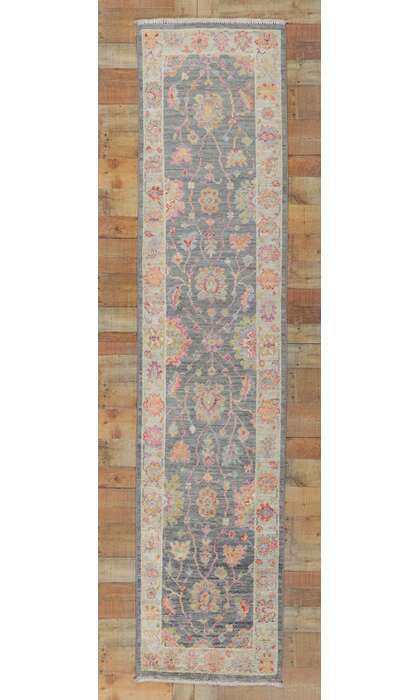 2 x 10 Contemporary Oushak Runner 80962