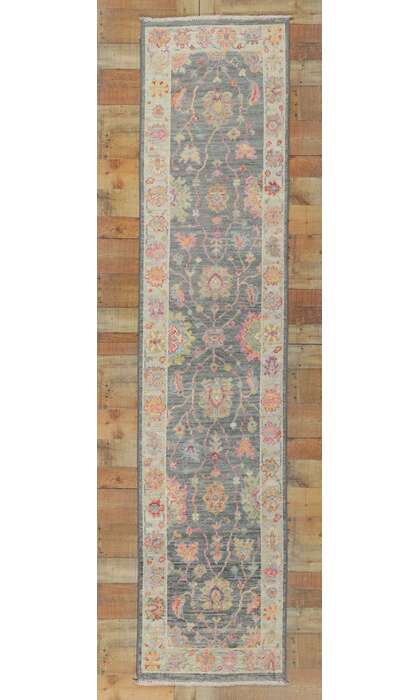 2 x 10 Contemporary Oushak Runner 80968