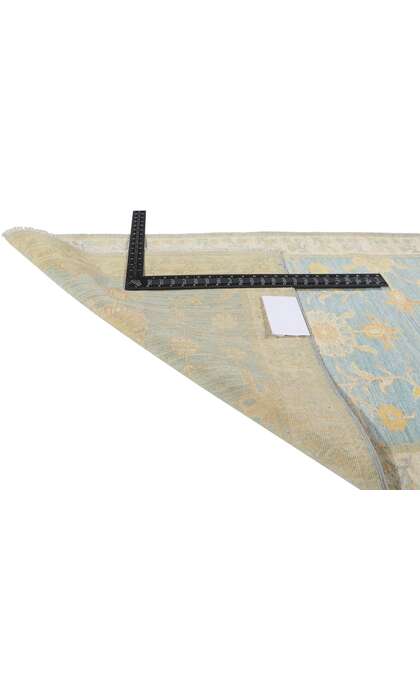 3 x 12 Colorful Blue Oushak Runner 80976