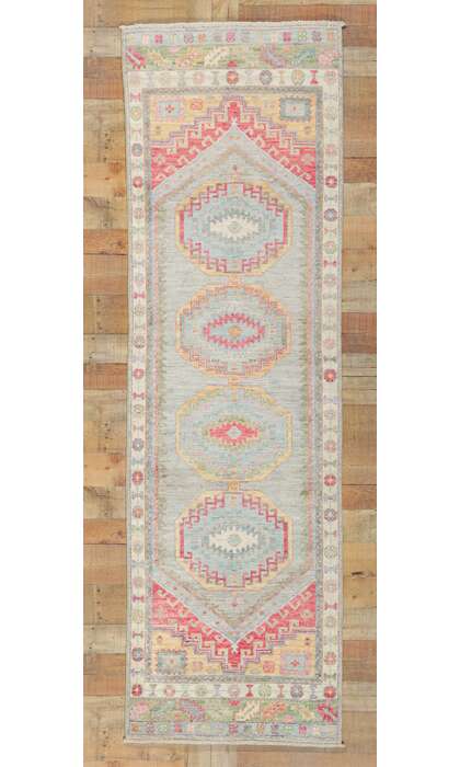 ​3 x 9 Modern Colorful Oushak Rug Runner 80969