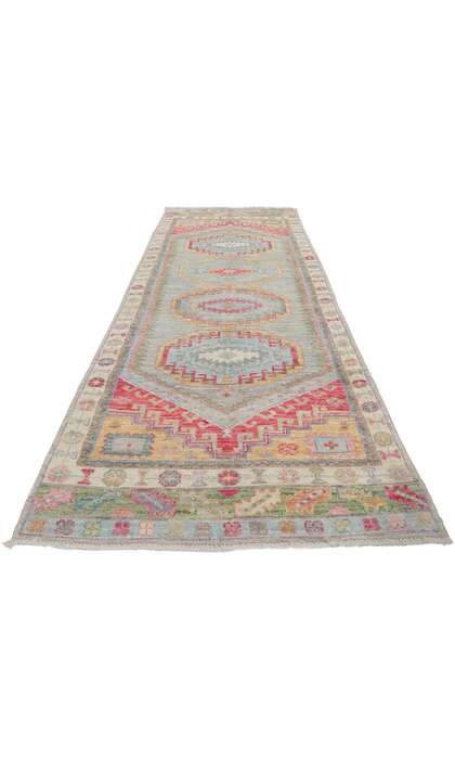 ​3 x 9 Modern Colorful Oushak Rug Runner 80969