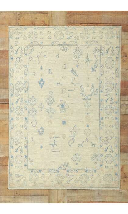 4 x 6 Modern Muted Oushak Rug 80882