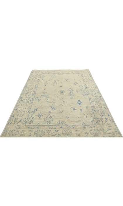 4 x 6 Modern Muted Oushak Rug 80882