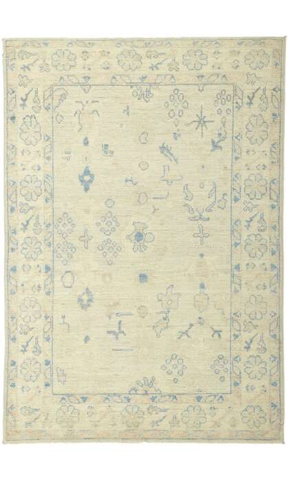 4 x 6 Modern Muted Oushak Rug 80882