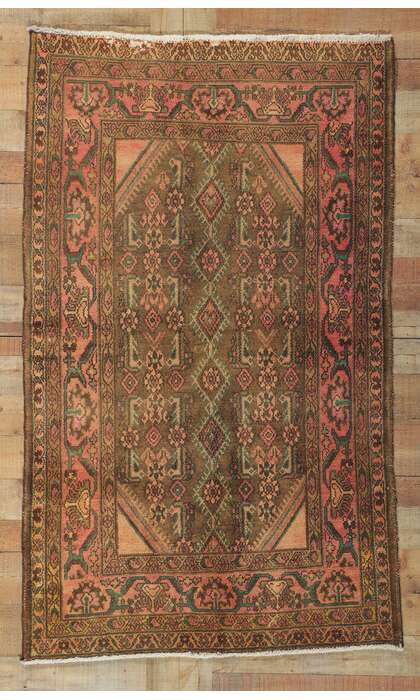 4 x 6 Vintage Persian Hamadan Rug 61159