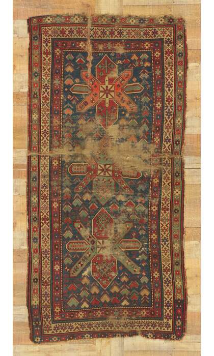 4 x 8 Antique Kazak Runner 78312