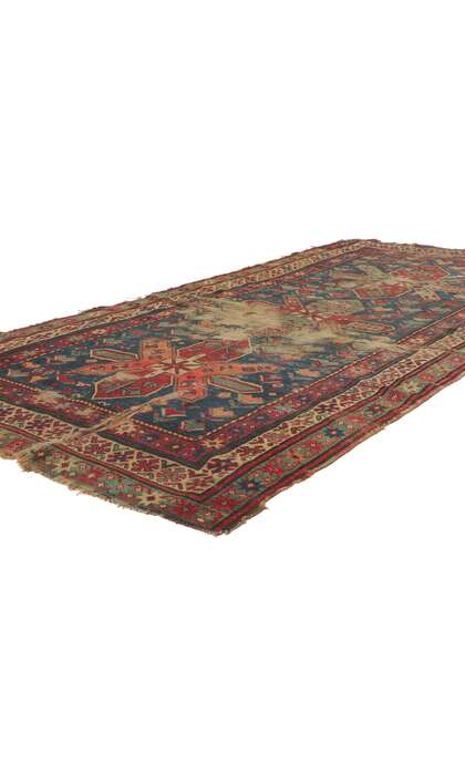 4 x 8 Antique Kazak Runner 78312