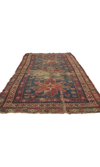 4 x 8 Antique Kazak Runner 78312