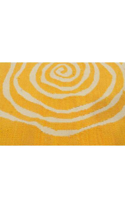 7 x 10 Contemporary Golden Whirl Kilim Rug 78311