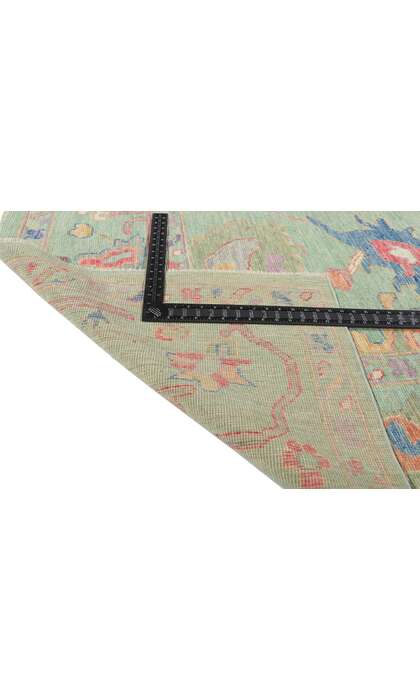 8 x 10 Colorful Green Oushak Rug 80901
